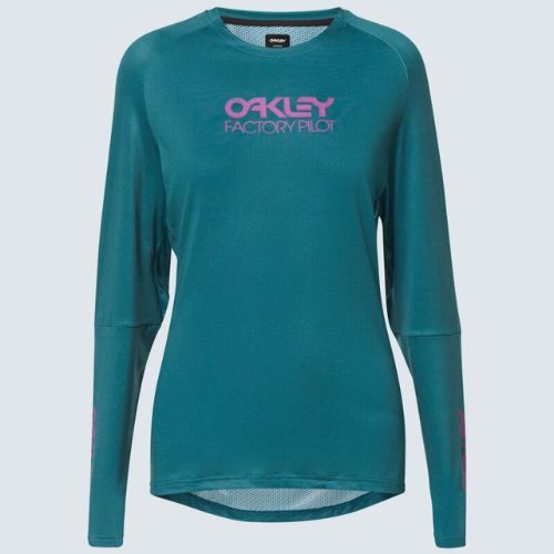 Велофутболка жіноча Oakley WMNS Factory Pilot LS зелена FOA500224