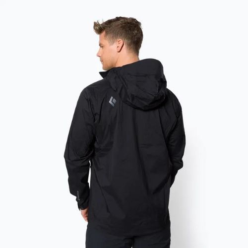 Куртка дощовик чоловіча Black Diamond Stormline Stretch black