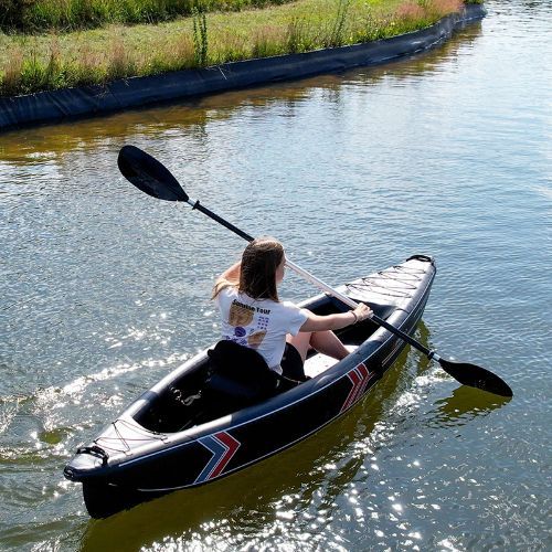 Байдарка надувна 1-місна високого тискуPure4Fun Dropstitch чорна 160000