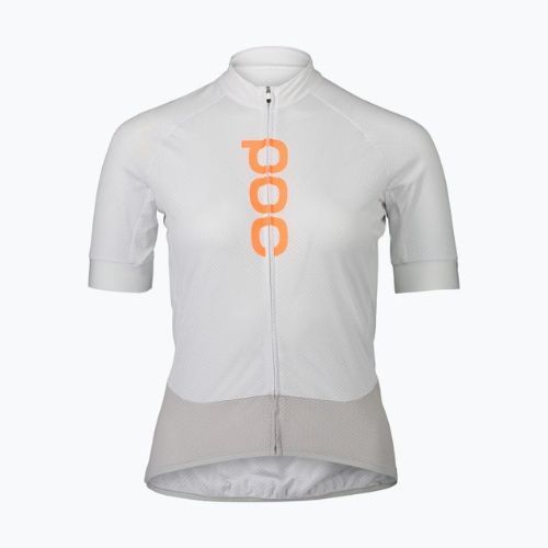 Велофутболка жіноча POC Essential Road Logo hydrogen white/granite grey