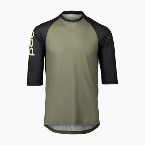 Велофутболка чоловіча POC MTB Pure 3/4 epidote green/uranium black