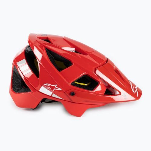 Шолом велосипедний Alpinestars Vector Tech A2 bright red/light gray glossy