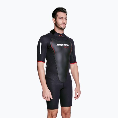 Гідрокостюм для дайвінгу чоловічий Cressi Altum Wetsuit Shorty 3 mm black/red