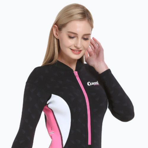 Купальник суцільний неопреновий жіночий Cressi Termico L/SL 2 mm black/pink/white