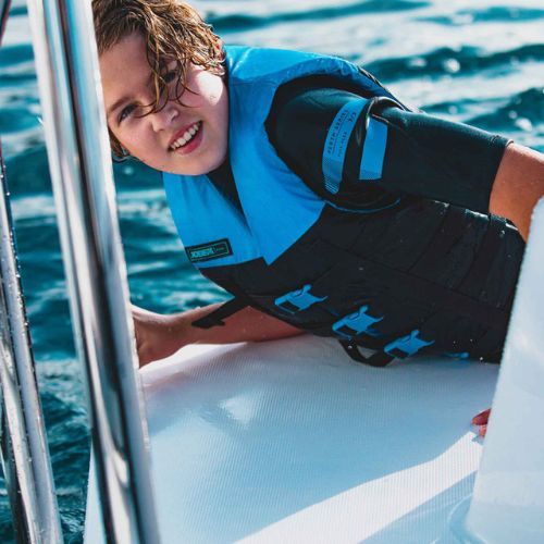 Жилет страхувальний JOBE Dual чорно-блакитний 244822006