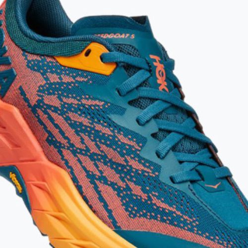 Кросівки для бігу жіночі HOKA Speedgoat 5 блакитно-помаранчеві 1123158-BCCML