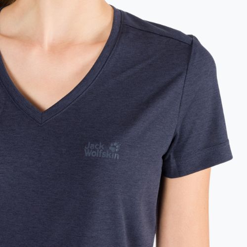 Футболка трекінгова жіноча Jack Wolfskin Crosstrail темно-сіра 1801692_1388