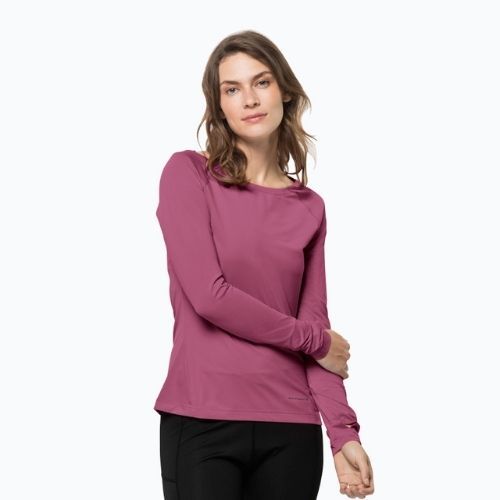 Футболка трекінгова жіноча Jack Wolfskin Tasman фіолетова 1808441_2094