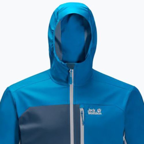 Куртка софтшел чоловіча Jack Wolfskin Eagle Peak II блакитна 1306911_1361
