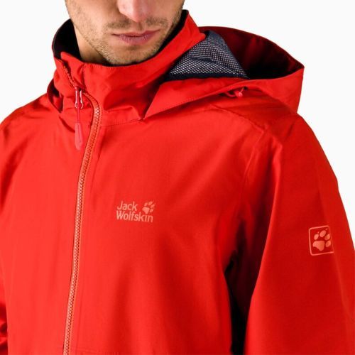 Куртка хардшел чоловіча Jack Wolfskin Evandale червона 1111131_2206