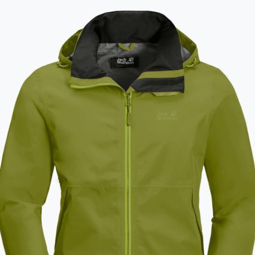 Куртка хардшел чоловіча Jack Wolfskin Evandale зелена 1111131_4131