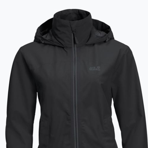 Куртка хардшел жіноча Jack Wolfskin Evandale чорна 1111191_6000