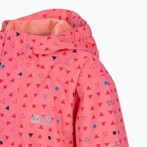 Курта дощовик дитяча Jack Wolfskin Tucan Dotted рожева 1608891_7669