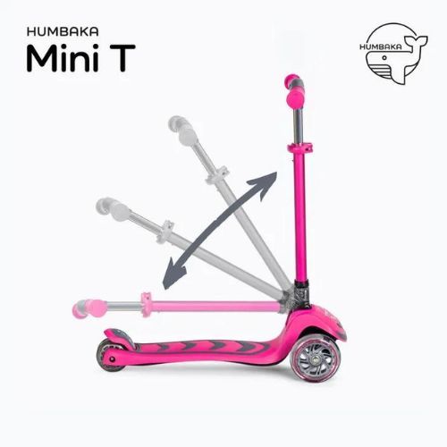 Самокат триколісний дитячий HUMBAKA Mini T рожевий HBK-S6T