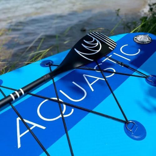 SUP-весло 2-компонентне AQUASTIC AQS-SPD003 170-220 cm чорне