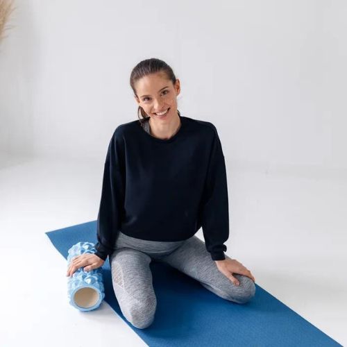 Ролик масажний XTREXO EVA PVC блакитний MR-EV01N