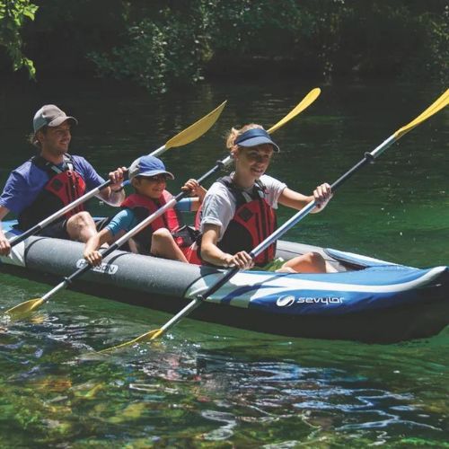 Байдарка надувна для 3-х осіб Sevylor Hudson блакитна 2000014708