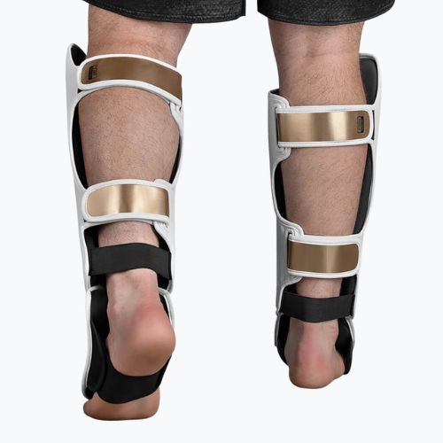 Протектори гомілок Hayabusa T3 Striking Shin Guards біло-золоті T3SSG