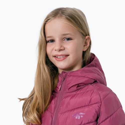 Пуховик дитячий 4F JKUDP003 dark pink