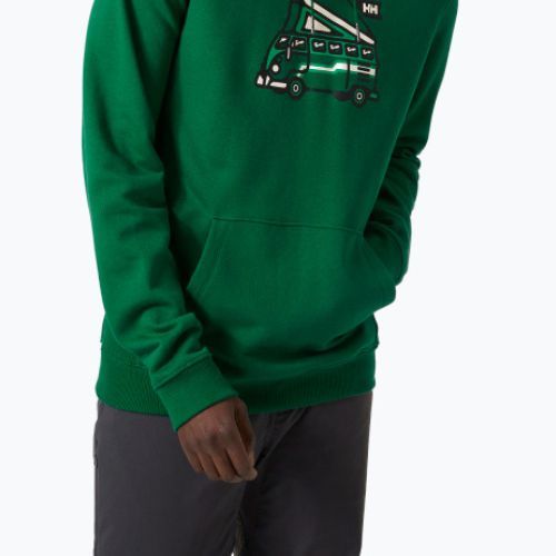 Кофта трекінгова чоловіча Helly Hansen F2F Organic Cotton Hoodie зелена 62934_486