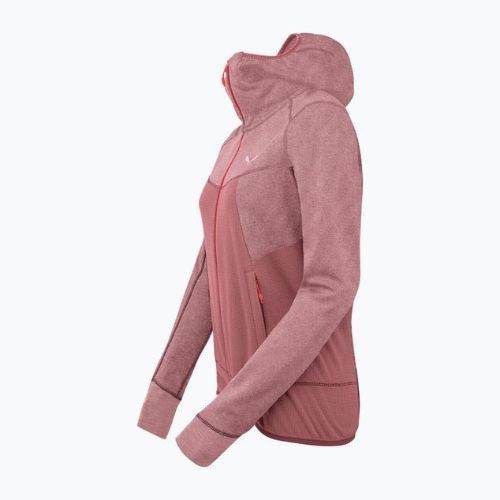 Флісова кофта жіноча Salewa Puez Hybrid PL FZ Hoody рожева 00-0000027389