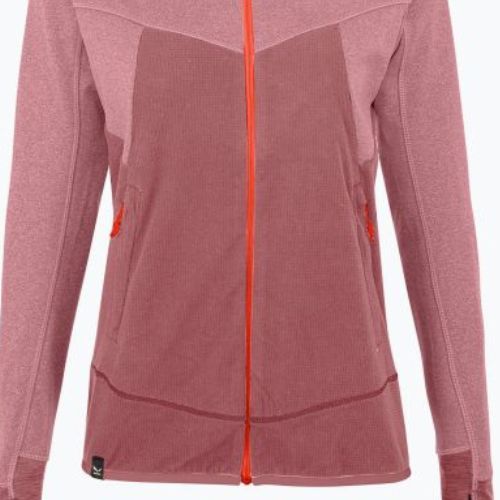 Флісова кофта жіноча Salewa Puez Hybrid PL FZ Hoody рожева 00-0000027389