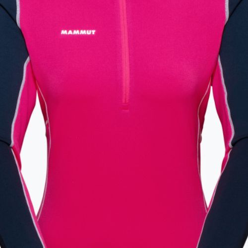 Кофта трекінгова жіноча Mammut Aenergy ML Half Zip Pull рожево-синя