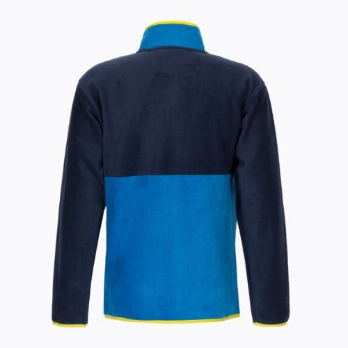 Кофта трекінгова чоловіча Columbia Back Bowl Full Zip collegiate navy/brt indigo/laser lemon