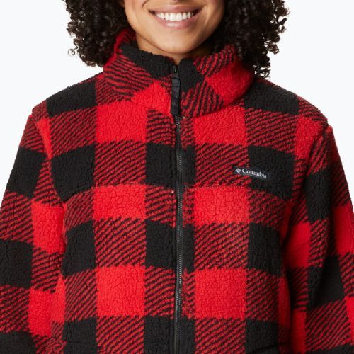 Кофта трекінгова жіноча Columbia West Bend Full Zip red lily check print