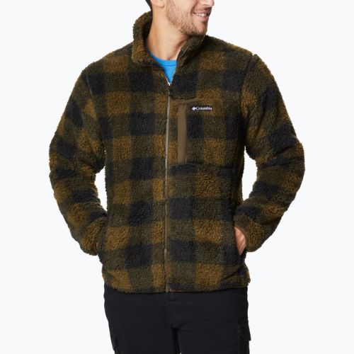 Кофта трекінгова чоловіча Columbia Winter Pass Print Fleece olive green check