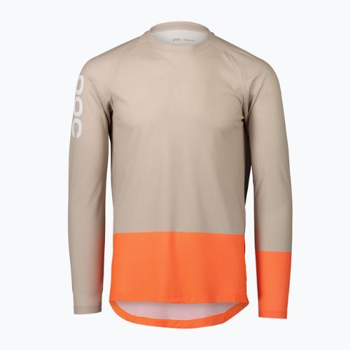 Велосипедний лонгслів чоловічий POC MTB Pure light sandstone beige/zink orange