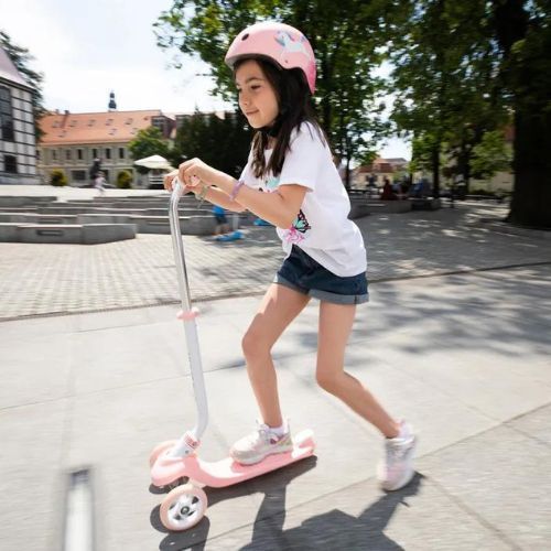 Самокат триколісний дитячий HUMBAKA Fun рожевий HBK-KS001