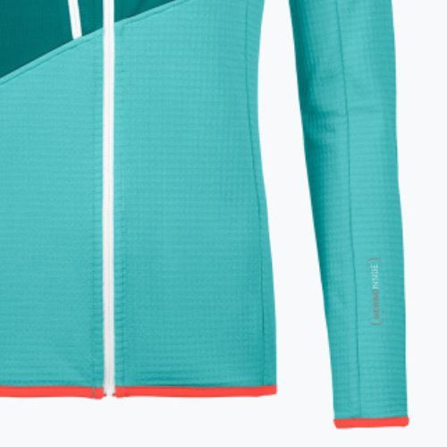 Флісова кофта жіноча ORTOVOX Fleece Grid Hoody бірюзова 8720100036