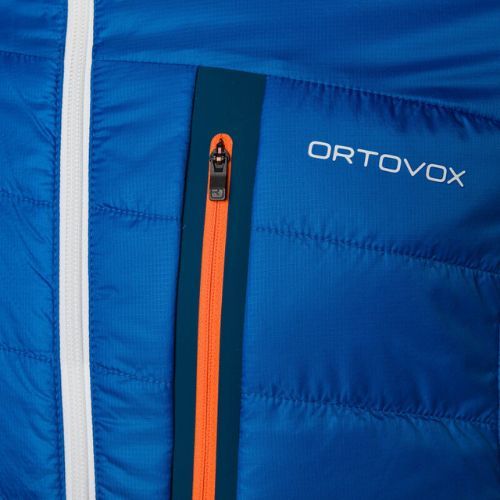 Гібридна куртка чоловіча ORTOVOX Swisswool Piz Boval блакитна двостороння 6114100041