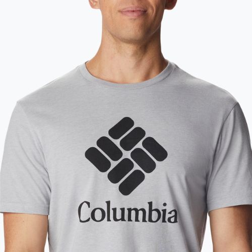 Футболка трекінгова чоловіча Columbia CSC Basic Logo columbia grey heather/csc stacked logo