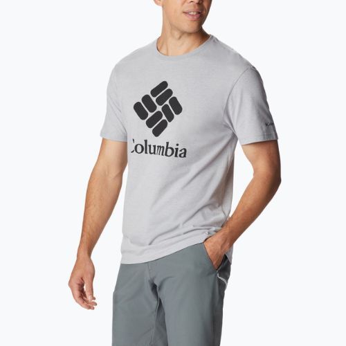 Футболка трекінгова чоловіча Columbia CSC Basic Logo columbia grey heather/csc stacked logo