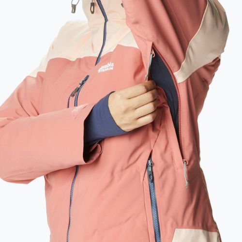 Куртка лижна жіноча Columbia Powderkeg III Down dark coral/peach blossom