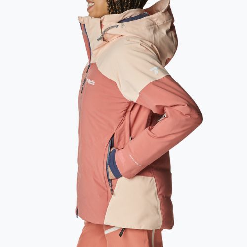 Куртка лижна жіноча Columbia Powderkeg III Down dark coral/peach blossom