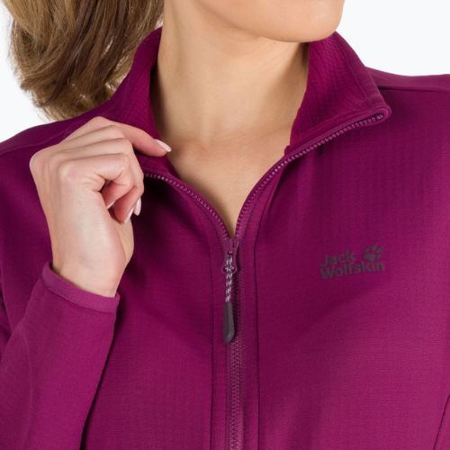 Флісова кофта жіноча Jack Wolfskin Peak Grid Fleece фіолетова 1710351