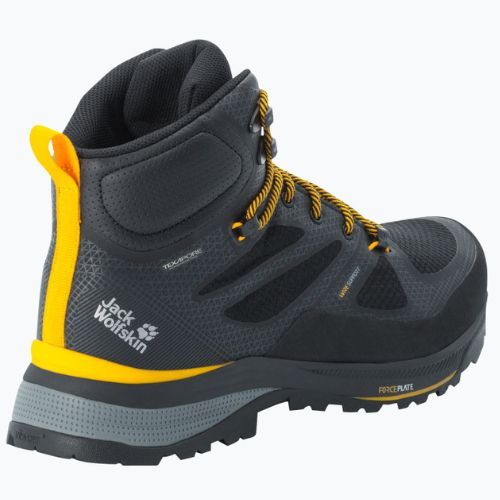 Черевики для трекінгу чоловічі Jack Wolfskin Force Striker Texapore Mid black/burly yellow xt 4038823
