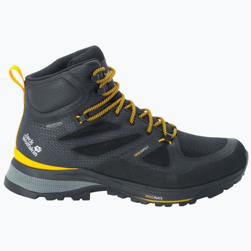 Черевики для трекінгу чоловічі Jack Wolfskin Force Striker Texapore Mid black/burly yellow xt 4038823