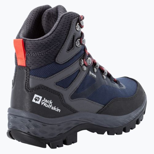 Черевики для трекінгу жіночі Jack Wolfskin Rebellion Guide Texapore Mid чорно-блакитні 4053801