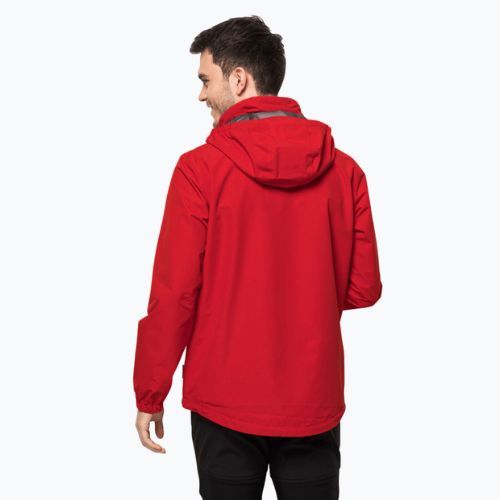 Куртка дощовик чоловіча Jack Wolfskin Stormy Point 2L червона 1111142_2206