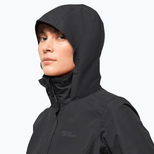 Куртка дощовик жіноча Jack Wolfskin Stormy Point 2L чорна 1111202_6000