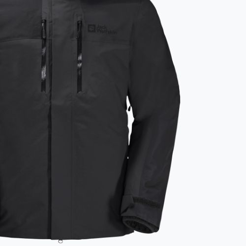 Куртка дощовик чоловіча Jack Wolfskin Jasper чорна 1115261_6000_006