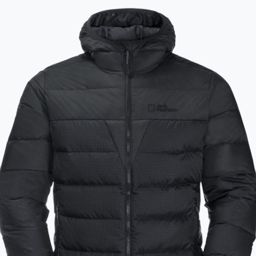 Пуховик чоловічий Jack Wolfskin Dna Tundra Down Hoody чорний 1206612_6350_006