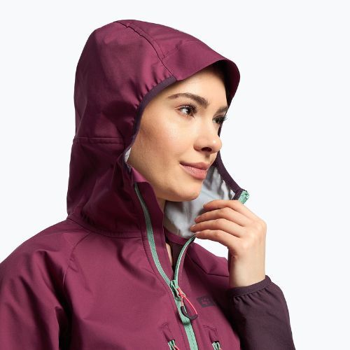 Куртка для скітуру жіноча Jack Wolfskin Alpspitze Hoody фіолетова 1307391_1014