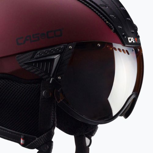 Шолом лижний CASCO SP-2 Carbonic Visor red