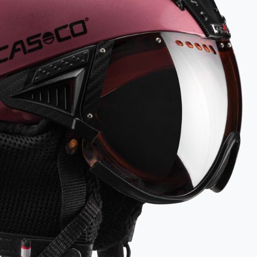 Шолом лижний CASCO SP-2 Carbonic Visor black/rose