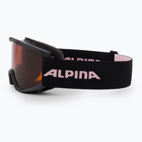 Маска лижна дитяча Alpina Piney black/rose matt/orange